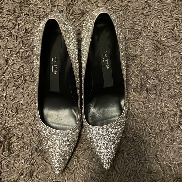 Via Spiga Nikole3 silver heels - Picture 4 of 7